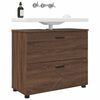 vidaXL Bathroom Cabinet with Drawer Brown Oak 76.5 x 35 x 64 cm