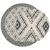 vidaXL Area Rug Natural and Black &Oslash; 160 cm PET