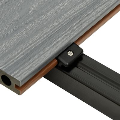 vidaXL WPC Decking Boards with Accessories Brown and Grey 26 m² 2.2 m