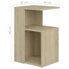 vidaXL Side Table Sonoma Oak 36x30x56 cm Engineered Wood