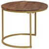 vidaXL Nesting Coffee Tables 3 pcs Solid Mango Wood and Steel