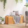 vidaXL Outdoor Cushion Box 110x45x42/53 cm Solid Wood Acacia and Steel