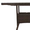 vidaXL Garden Table with Glass Top Brown 80x80x75 cm Poly Rattan