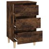 vidaXL Bedside Cabinet Smoked Oak 40x35x70 cm Engineered Wood