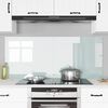 vidaXL Kitchen Backsplash 2 pcs White 70 x 60 cm Tempered Glass