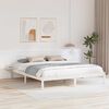 vidaXL Bed Frame White 200 x 200 cm Solid Pine Wood