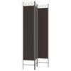 vidaXL 3-Panel Room Divider Brown 120x220 cm Fabric