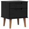 vidaXL Bedside Cabinet MOLDE Black 40 x 35 x 48 cm Solid Pine Wood