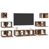 vidaXL TV Cabinet Set Wall-mounted 8 pcs Old Wood Engineered Wood
