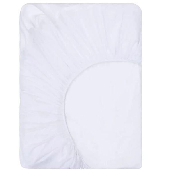 vidaXL Fitted Sheets Waterproof 2 pcs Cotton 100x200 cm White