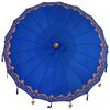 vidaXL Balinese Parasol 260 Blue 180-190 cm Cotton and solid wood