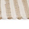 vidaXL Hand-Woven Jute Area Rug Fabric 120x180 cm Natural and White