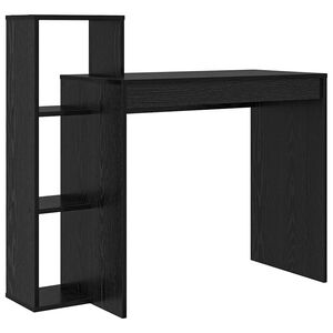 vidaXL Desk Black Oak Engineered Wood 100 x 40 x 90 cm