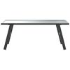 vidaXL Garden Coffee Table Black 90x45x35 cm Powder-coated Steel