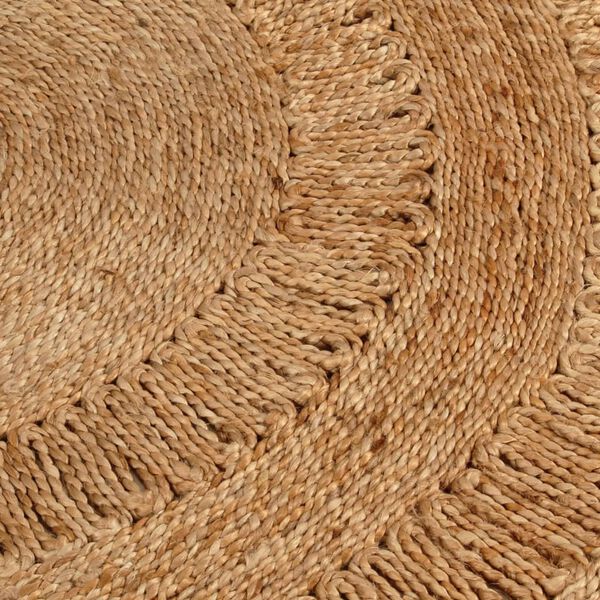 vidaXL Area Rug Hand-braided Jute 180 cm Round