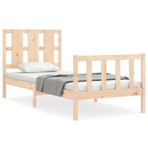 vidaXL Bed Frame without Mattress 90x190 cm Single Solid Wood Pine