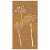 vidaXL Garden Wall Decoration 105x55 cm Corten Steel Flower Design