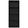 vidaXL Freestanding Bookshelf Black Oak 60 x 30 x 151.5 cm