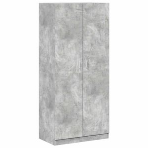 vidaXL Wardrobe Concrete Grey 90x52x200 cm Engineered Wood