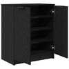 vidaXL Shoe Cabinet Black Oak 59 x 35 x 70 cm Engineered Wood