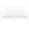 vidaXL Bed Frame without Mattress White 160x200 cm Solid Wood