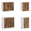vidaXL 7 Piece Kitchen Cabinet Set Lucca Smoked Oak Engineered Wood
