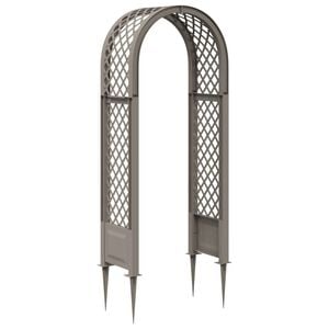 vidaXL Rose Arch with Spikes Grey 97 x 43 x 218 cm PP