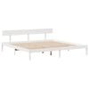 vidaXL Bed Frame without Mattress White 200x200 cm Solid Wood Pine