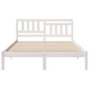 vidaXL Bed Frame with Headboard White 120 x 200 cm Solid Pine Wood