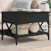 vidaXL Coffee Table Black 70x50x50 cm Engineered Wood and Metal