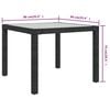 vidaXL Garden Table 90x90x75 cm Tempered Glass and Poly Rattan Black