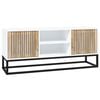 vidaXL TV Cabinet White 105x30x45 cm Engineered Wood and Iron