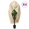 vidaXL Plant Fleece Covers with Zip 4 pcs 70 g/m&sup2; 3.93x3.5 m