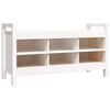 vidaXL Hall Bench White 110x40x60 cm Solid Wood Pine