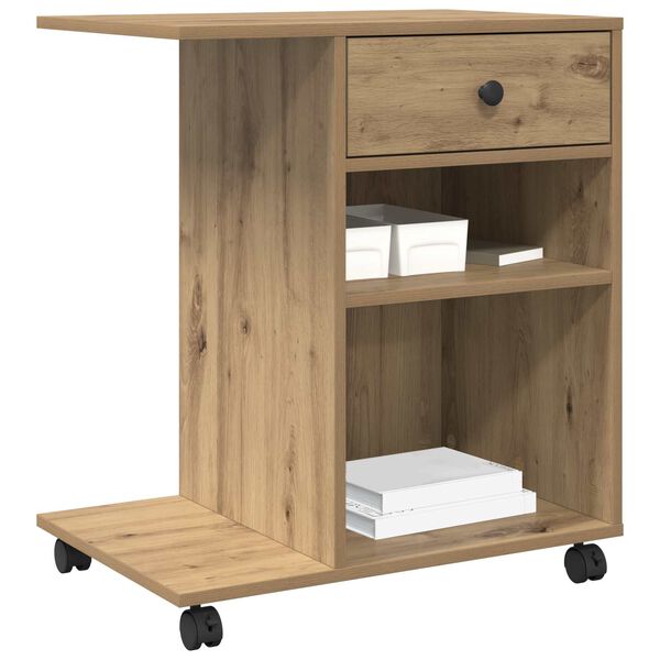 vidaXL Printer Stand Artisian Oak 60 x 40 x 68.5 cm Engineered Wood