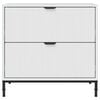 vidaXL Bedside Table with Drawer High gloss white 63.5 x 36 x 61 cm