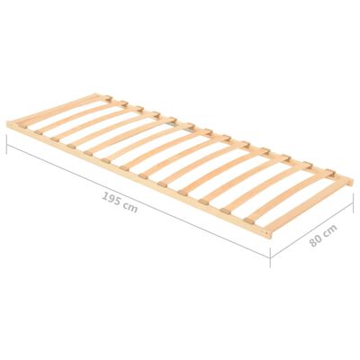 vidaXL Slatted Bed Base with 13 Slats 80x200 cm
