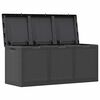 vidaXL Garden Storage Box 270L Black PP Rattan