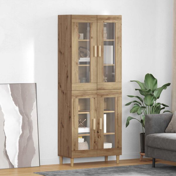 vidaXL Highboard Artisan Oak 69.5 x 34 x 180 cm Engineered Wood