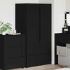 vidaXL Bathroom Cabinet Black 79.5 x 49 x 156 cm Engineered Wood
