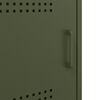 vidaXL Bedside Cabinet Olive Green 36x39x68 cm Steel