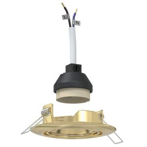 vidaXL Spotlight 24 pcs Gold 9 x 9 x 2.5 cm Metal