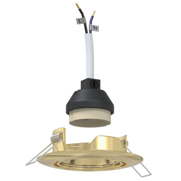 vidaXL Spotlight 24 pcs Gold 9 x 9 x 2.5 cm Metal