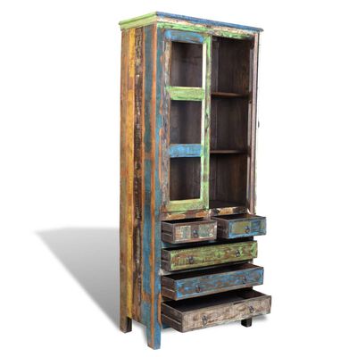 Reclaimed Wood Bookshelf Bookcase 5, Reclaimed Wood Bookcase With Drawers