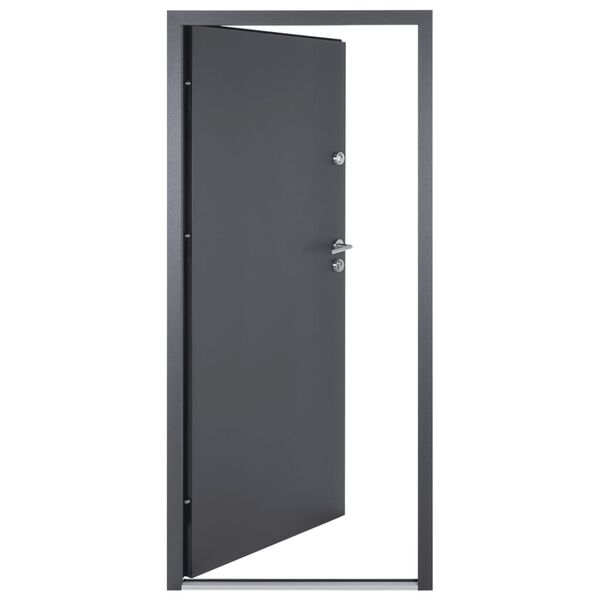 vidaXL Front Door Anthracite 100x200 cm Aluminium