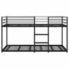 vidaXL Bunk Bed without Mattress Black 100x190 cm Steel