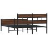 vidaXL Bed Frame without Mattress Brown Oak 150x200 cm King Size Engineered Wood