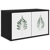 vidaXL Wall-mounted TV Cabinet HANAU 69 x 33 x 40 cm Black Oak