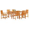 vidaXL Garden Dining Set 7 pcs Brown Solid acacia wood