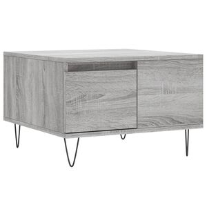 vidaXL Coffee Table Grey Sonoma 55x55x36,5 cm Engineered Wood